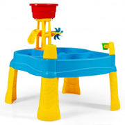 Kids Sand and Water Activity Table Sandbox with 18 Pieces Accessories